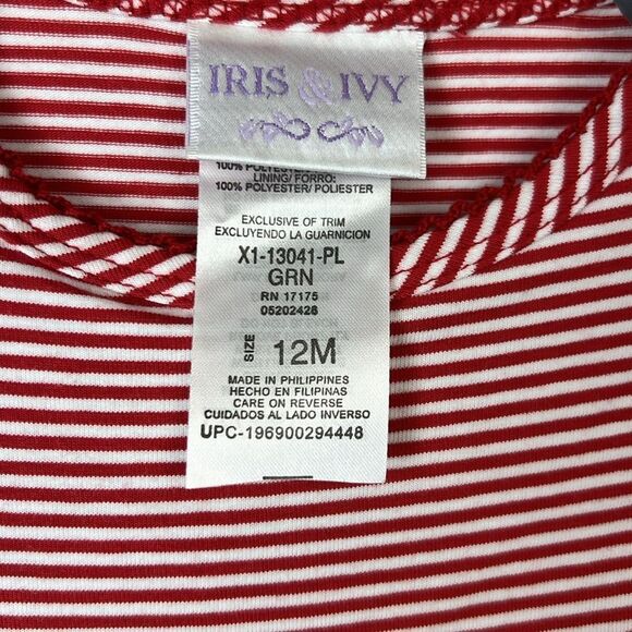 Iris and Ivy Nordstrom Green and Red Nutcracker dress with bloomers NWT 12 Month - Picture 12 of 15